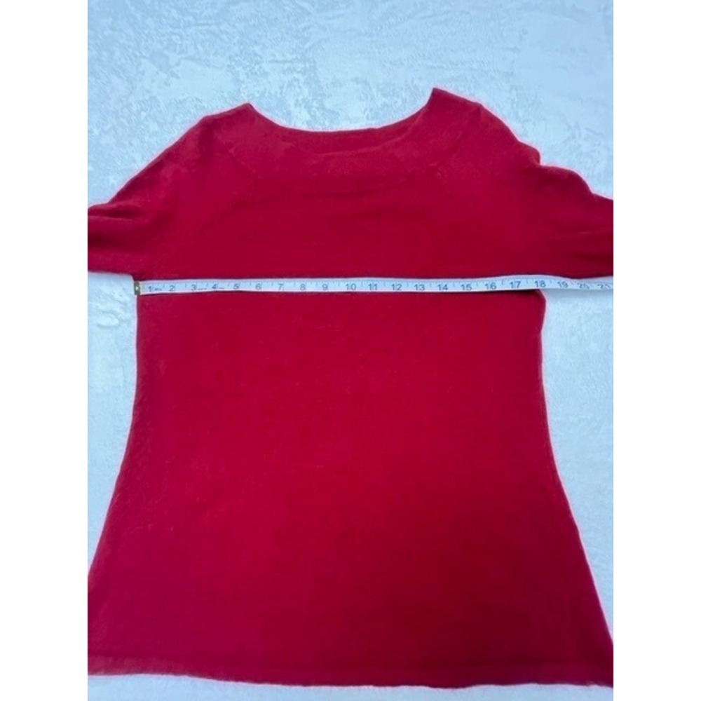 Sarah Spencer Red Soft Knit Angora Rabbit Hair Sweater Red Womens Large - Picture 8 of 9